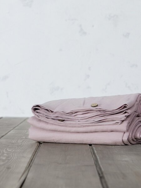 Παπλωματοθήκη King Size Linen Dusty Pink 240x260 - Nima Home