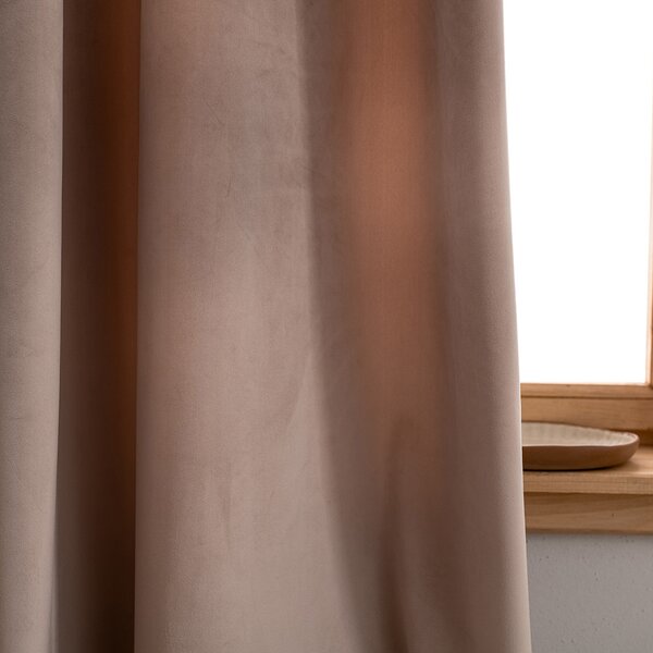 Κουρτίνα Με Τρουκς Winter Shell Beige 140x280 - Gofis Home 711/47