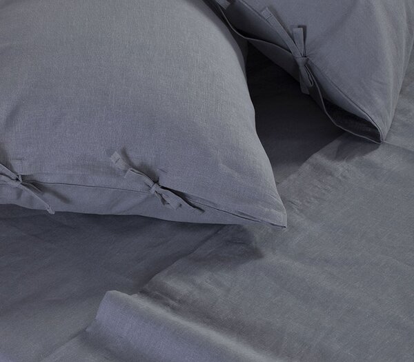 Παπλωματοθήκη Μονή Cotton-Linen Grey 160x220 - Nef Nef