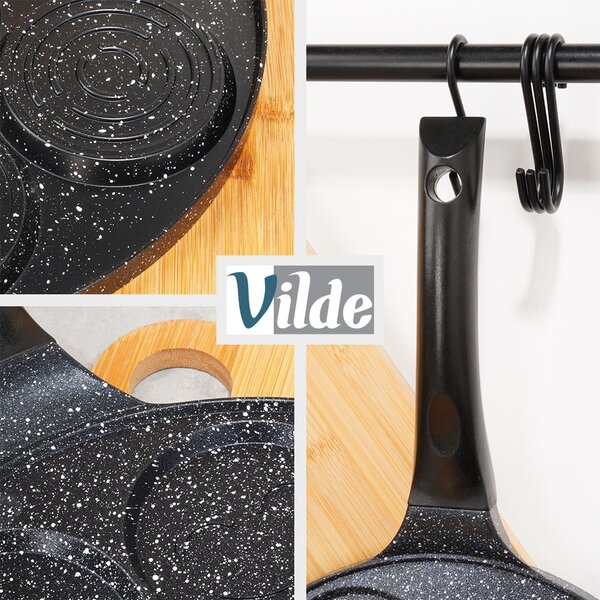 Γρανιτένιο Τηγάνι για Αβγά & Pancakes 7 Θέσεων Vilde 26 cm – Αντικολλητικό Τηγάνι