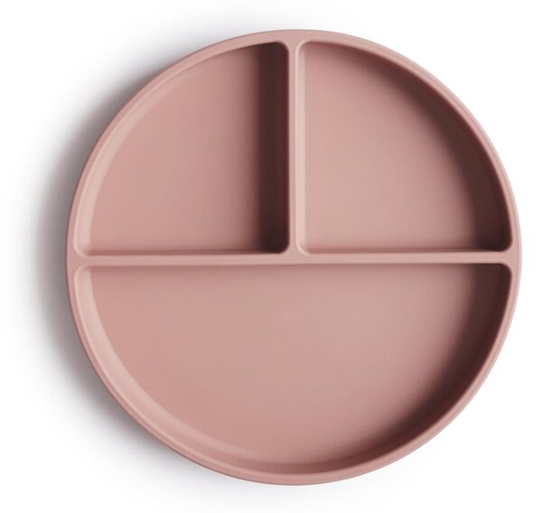 Πιάτο Σιλικόνης (Φ18.5) Με Χωρίσματα Mushie Blush 66-2320019