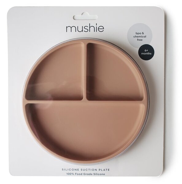Πιάτο Σιλικόνης (Φ18.5) Με Χωρίσματα Mushie Blush 66-2320019