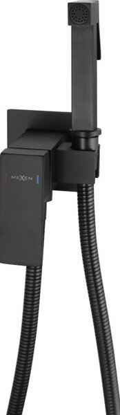 Mexen Cube εντοιχισμένη μπαταρία μπιντέ με σημειακό σετ, μαύρη - 7599150-70
