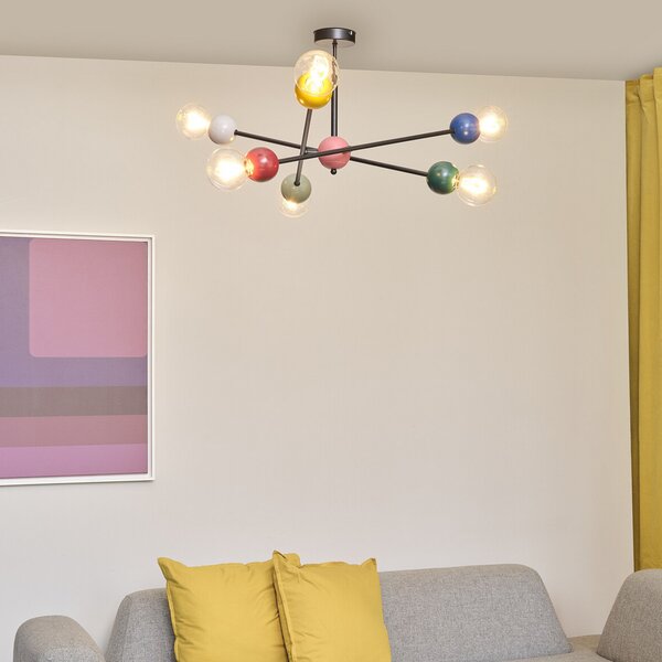 OSRAM Φωτιστικό οροφής Decor Bubble, 6 φώτα, ατσάλι, πολύχρωμο, E27, ρυθμιζόμενος, Πολύχρωμο, Σαλόνι / τραπεζαρία, Μέταλλο, σύγχρονο