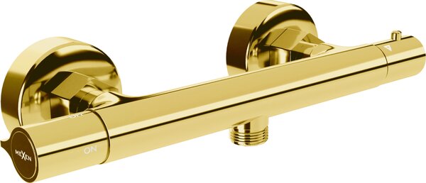 Mexen Slim θερμοστατική μπαταρία ντους, χρυσή - 77105-50