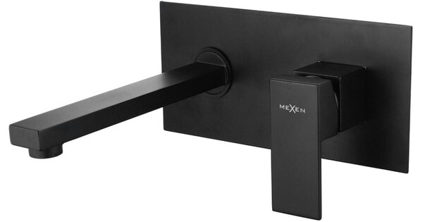 Mexen Cube εντοιχισμένη μπαταρία νιπτήρα, μαύρη - 73115-70