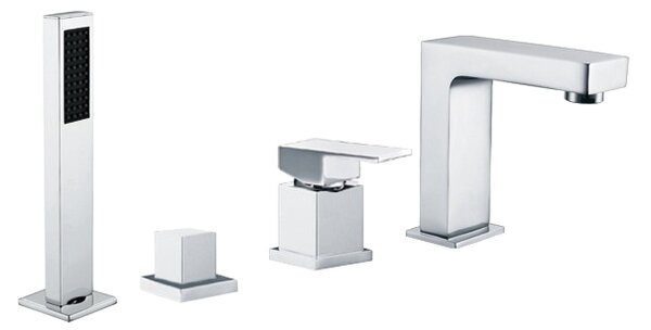 Mexen Cube μπαταρία μπανιέρας, χρώμιο - 72932-00