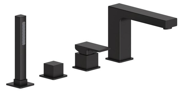 Mexen Cube μπαταρία μπάνιου, μαύρη - 72932-70