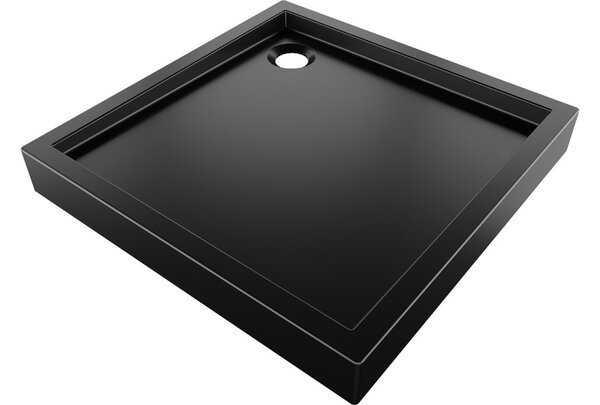 Mexen Flow+ τετράγωνο ντουζιέρα 100 x 100 cm, μαύρο ματ - 46S701010H