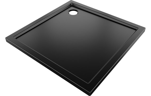 Mexen Flow τετράγωνο ντους slim 70 x 70 cm, μαύρο ματ - 46S707070