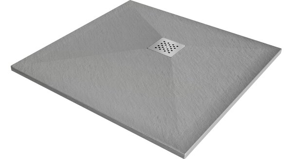 Mexen Stone+ τετράγωνη σύνθετη βάση ντους 80 x 80 cm, γκρι-σκυρόδεμα - 44618080
