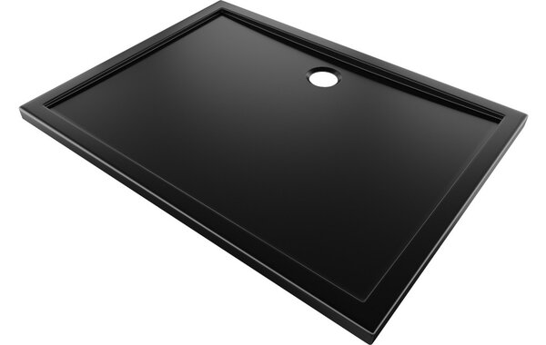Mexen Flow ορθογώνιος πιάτο ντους slim 110 x 100 cm, μαύρο ματ - 46R701011