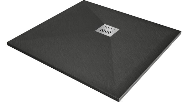 Mexen Stone+ τετράγωνος συνθετικός ντους 100 x 100 cm, ανθρακί - 44711010