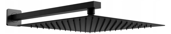 Mexen Slim τηλέφωνο ντους 25 x 25 cm με βραχίονα ντους, μαύρο - 79125112-70