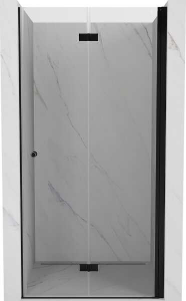 Mexen Mist-F πτυσσόμενη δεξιά πόρτα ντους 65 cm, διάφανη, μαύρη - 8A6-065-000-70-00-P