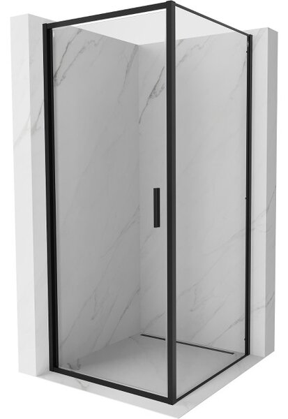 Mexen Exo ντουζιέρα ανακλινόμενη 70 x 70 cm, διαφανής, μαύρη - 817-070-070-70-00