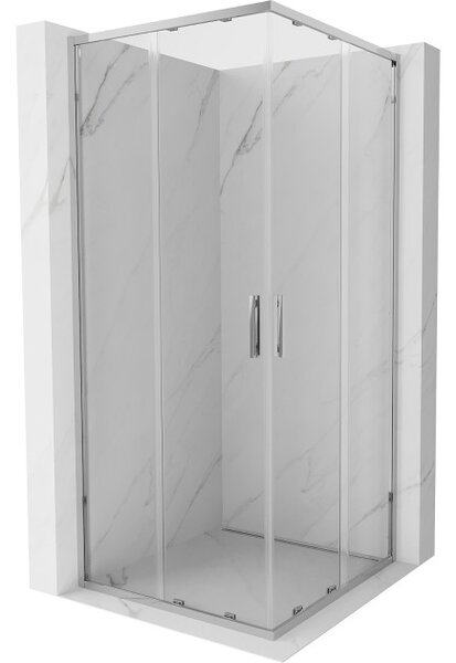 Mexen Exo τετράγωνη συρόμενη καμπίνα ντους 70 x 70 cm, διάφανο, χρώμιο