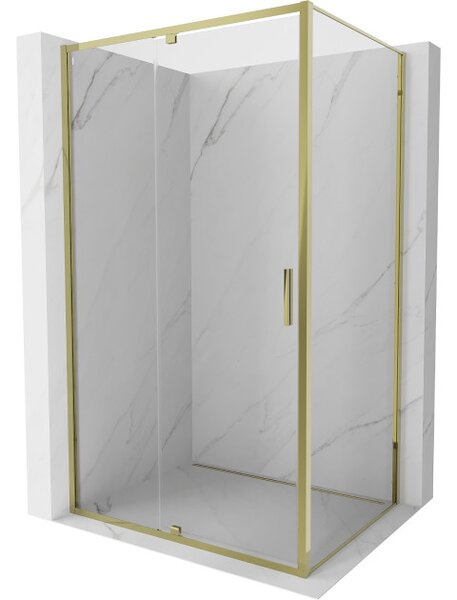 Mexen Exo καμπίνα ντους ανοιγόμενη 150 x 100 cm, διαφανής, χρυσή - 819-150-100-50-00