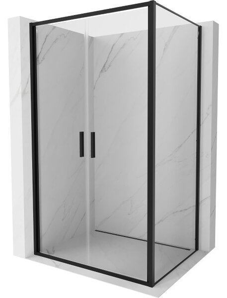 Mexen Exo καμπίνα ντουζιέρας ανοιγόμενη 100 x 80 cm, διάφανη, μαύρη - 814-100-080-70-00