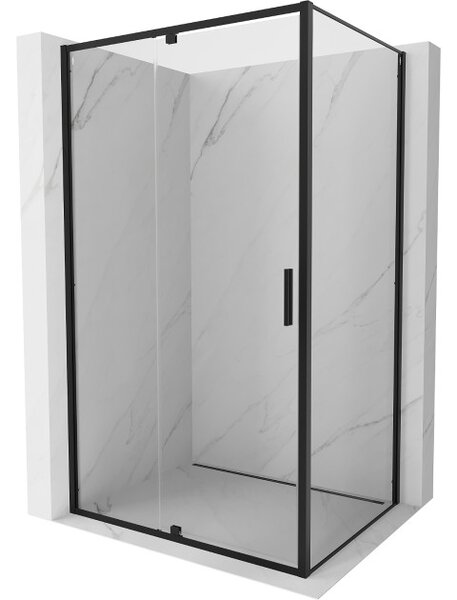 Mexen Exo ανοιγόμενη καμπίνα ντους 105 x 70 cm, διάφανη, μαύρη - 819-105-070-70-00