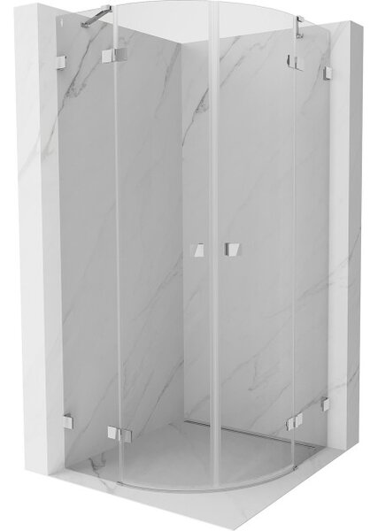 Mexen Lunar ντουζιέρα ημικυκλική ανοιγόμενη 70 x 70 cm, διαφανής, χρώμιο