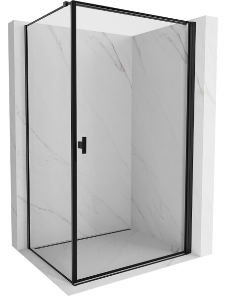 Mexen Mist-B δεξιά ανοιγόμενη καμπίνα ντους 70 x 100 cm, μαύρο πλαίσιο, μαύρο