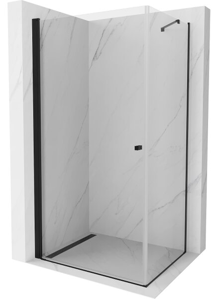 Mexen Pretoria καμπίνα ντους ανοιγόμενη 70 x 80 cm, διαφανής, μαύρη - 852-070-080-70-00