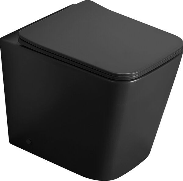 Mexen Cube λεκάνη τουαλέτας δαπέδου Rimless με κάθισμα soft-close slim, duroplast, μαύρο