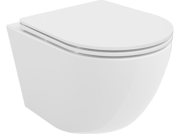 Mexen Lena λεκάνη τουαλέτας Rimless με καπάκι αργής πτώσης slim, duroplast, λευκή