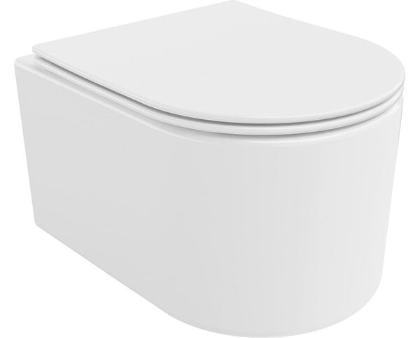 Mexen Sofia λεκάνη τουαλέτας Rimless Tornado με αργό κλείσιμο slim, duroplast, λευκή