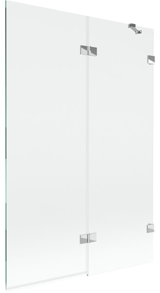 Mexen Lunar παραβάν μπάνιου 2-πτερυγίων δεξιό 120 x 150 cm, διάφανο, χρώμιο