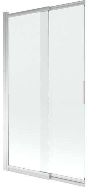 Mexen Fox παραβάν μπανιέρας 2-φυλλο συρόμενο 100 x 150 cm, διάφανο, χρώμιο