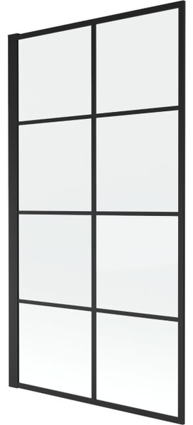 Mexen Alex παραβάν μπανιέρας 1 φύλλου 70 x 140 cm, μαύρο πλέγμα fix - 893-070-000-70-77