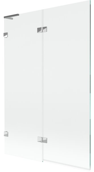 Mexen Lunar L διφυλλο παραβάν μπανιέρας αριστερό 120 x 150 cm, διάφανο, χρώμιο