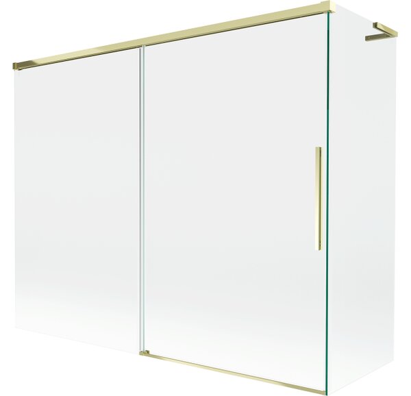 Mexen Rox L διπλής όψης συρόμενη καμπίνα ντους 190 + 80 x 150 cm, διαφανής, χρυσή