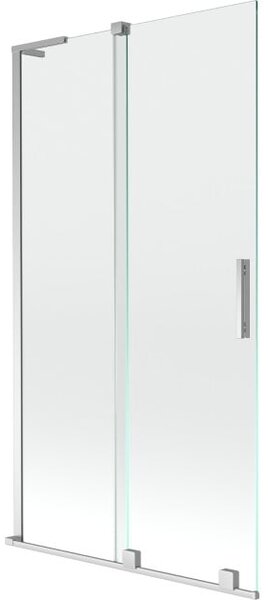 Mexen Velar L διπλό συρόμενο πάνελ μπανιέρας 100 x 150 εκ., διάφανο, χρώμιο