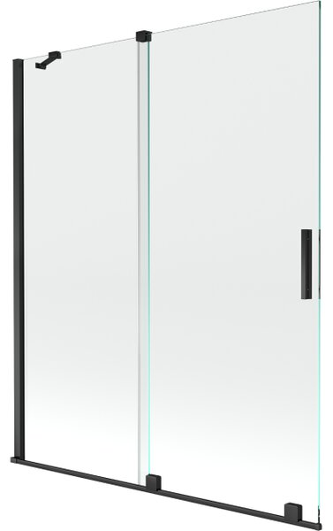 Mexen Velar παραβάν μπάνιου 2-φυλλο συρόμενο 140 x 150 cm, διαφανές, μαύρο