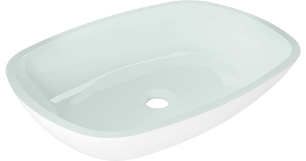 Mexen Araks γυάλινος νιπτήρας πάγκου 54 x 39 cm, λευκός - 24155430
