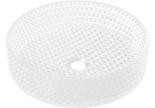 Mexen Aura γυάλινος επιτραπέζιος νιπτήρας 39 x 39 cm, ματ γυαλί - 24013930
