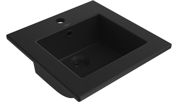 Mexen Atena νεροχύτης ενσωματωμένος στον πάγκο 41 x 41 cm, μαύρο ματ - 25014170