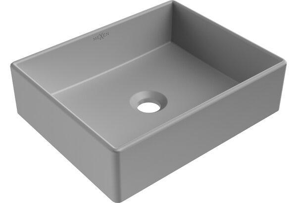 Mexen Goya νιπτήρας επιτραπέζιος 40 x 32 cm, ανοιχτό γκρι ματ - 22184061