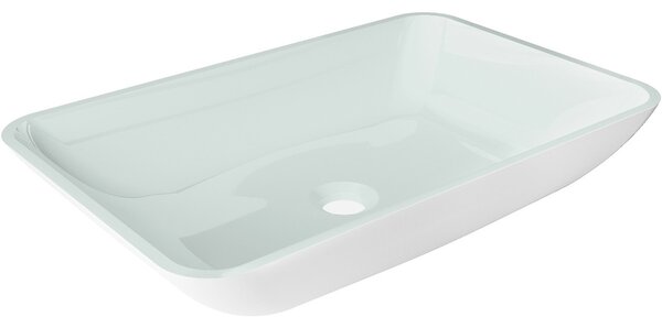 Mexen Megan γυάλινος επιτραπέζιος νιπτήρας 56 x 36 εκ., λευκός - 24135630