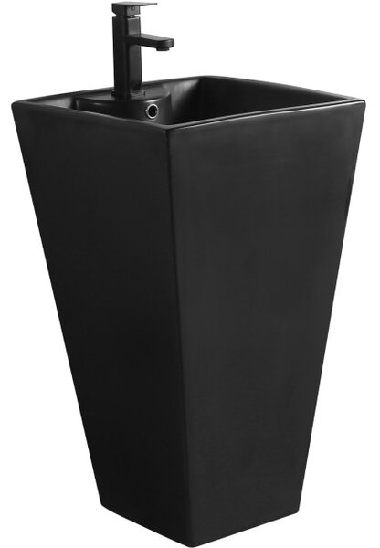 Mexen Pia ελεύθερης τοποθέτησης νιπτήρας 47 x 47 cm, μαύρο ματ - 26104770