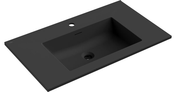 Mexen Otis εντοιχισμένος νιπτήρας 81 x 46,5 cm, μαύρο ματ - 25188071