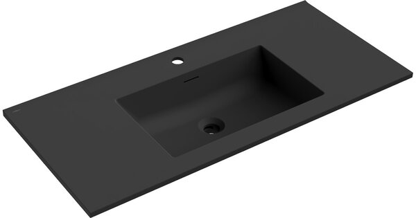 Mexen Otis νιπτήρας εντοιχισμένος σε πάγκο 101 x 46,5 cm, μαύρο ματ - 25181071