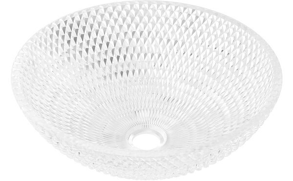 Mexen Olza γυάλινος επιτραπέζιος νιπτήρας 42 x 42 cm, διάφανος - 24094200