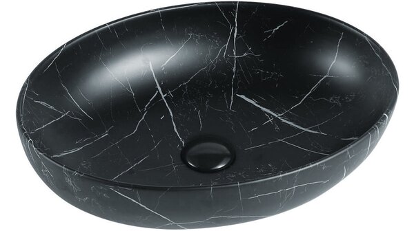 Mexen Orsola επιτραπέζιος νιπτήρας 52 x 39 cm, μαύρη πέτρα - 21365271