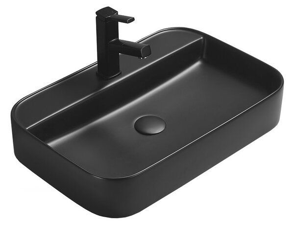 Mexen Sofia επιτραπέζιος νιπτήρας 60 x 40 cm, μαύρο ματ - 22156085