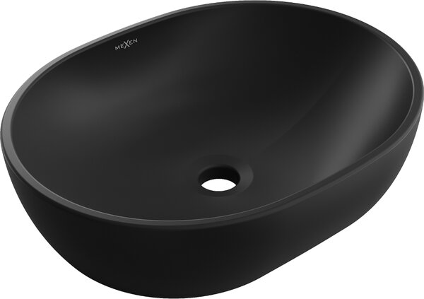 Mexen Viki νιπτήρας επιτραπέζιος 48 x 35 cm, μαύρος ματ - 21054885