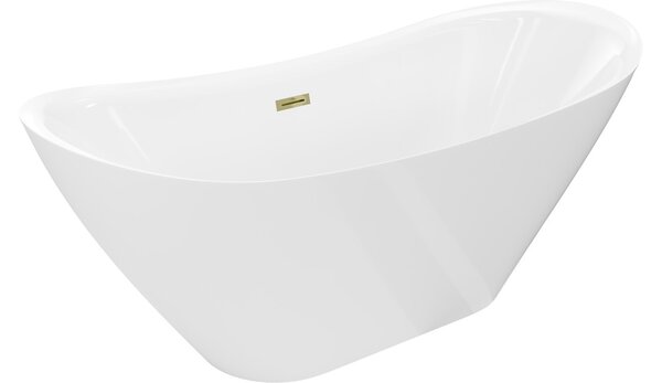 Mexen Lotos μπανιέρα ελεύθερης τοποθέτησης 140 x 75 cm, λευκή, υπερχείλιση
